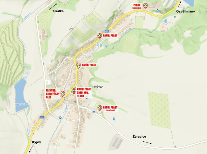 mapa kontejnerů